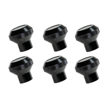 Picture of Rugged Ridge 76-86 Jeep CJ Black Billet Stainless Steel Dash Knob Set Billet