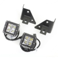 Picture of Rugged Ridge 76-95 Jeep Wrangler CJ/YJ Square Windshield LED Kit w/ Brackets