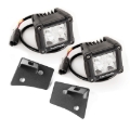 Picture of Rugged Ridge 07-18 Jeep Wrangler JK Dual Cube Windshield LED Kit w/ Brackets