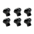 Picture of Rugged Ridge 76-86 Jeep CJ Black Billet Stainless Steel Dash Knob Set Billet