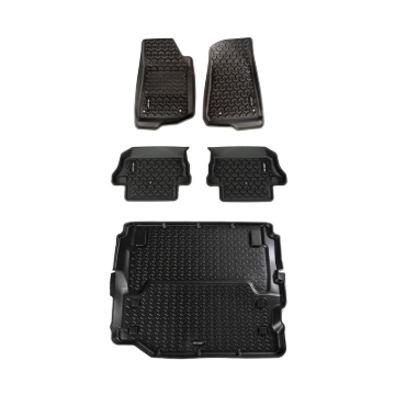 Picture of Rugged Ridge Floor Liner Kit Black F/R/Full Cargo 18-20 Jeep Wrangler JL 2Dr