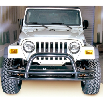 Picture of Rugged Ridge 3-In Dbl Tube Front Bumper w/ Hoop 76-06 CJ / Jeep Wrangler