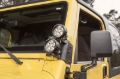 Picture of Rugged Ridge 97-06 Jeep Wrangler TJ/LJ 3.5in Round Dual A-Pillar LED Kit