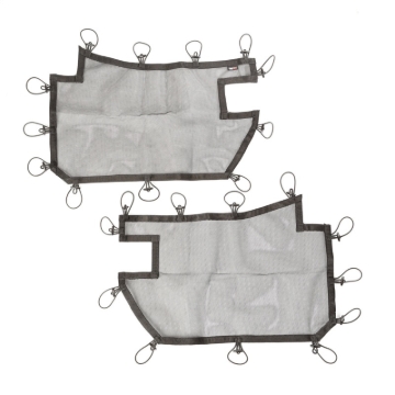 Picture of Rugged Ridge Tube Door Covers Front Pair Black 07-18 Jeep Wrangler JK/JKU