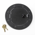 Picture of Rugged Ridge 07-18 Jeep Wrangler JK Textured Black Locking Gas Cap Door