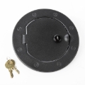Picture of Rugged Ridge 07-18 Jeep Wrangler JK Textured Black Locking Gas Cap Door
