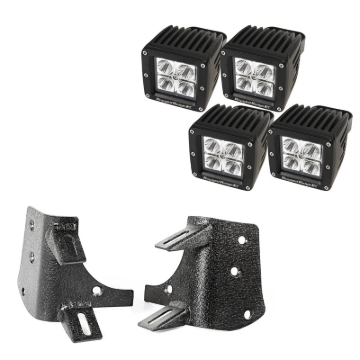 Picture of Rugged Ridge 97-06 Jeep Wrangler TJ/LJ 3in Square Dual A-Pillar LED Kit