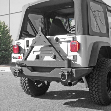 Picture of Rugged Ridge Tire Carrier XHD Rear Bumper 76-06 Jeep CJ / Jeep Wrangler