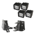 Picture of Rugged Ridge 97-06 Jeep Wrangler TJ/LJ 3in Square Dual A-Pillar LED Kit