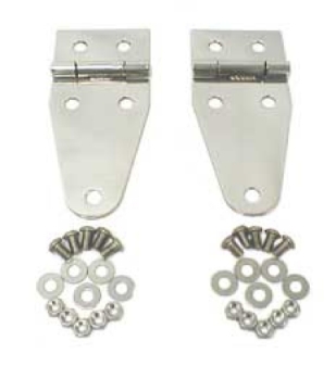 Picture of Rugged Ridge 76-95 Jeep CJ / Jeep Wrangler Stainless Steel Hood Hinges
