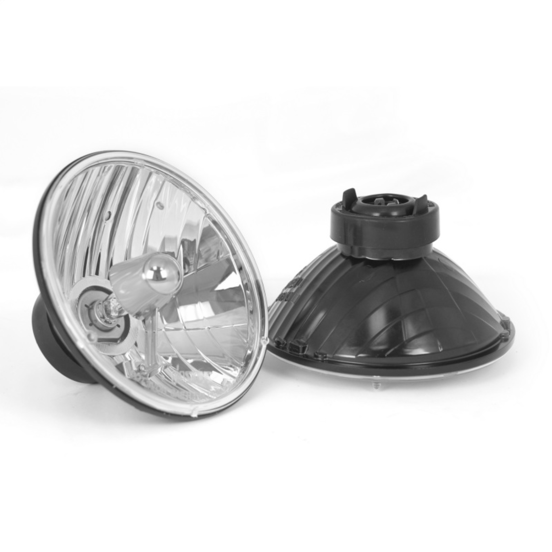 Picture of Rugged Ridge Round Crystal H2 Headlights 65-06 Jeep CJ / Jeep Wrangler