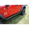 Picture of Rugged Ridge 3-In Round Side Steps Black 07-18 4-Door Jeep Wrangler