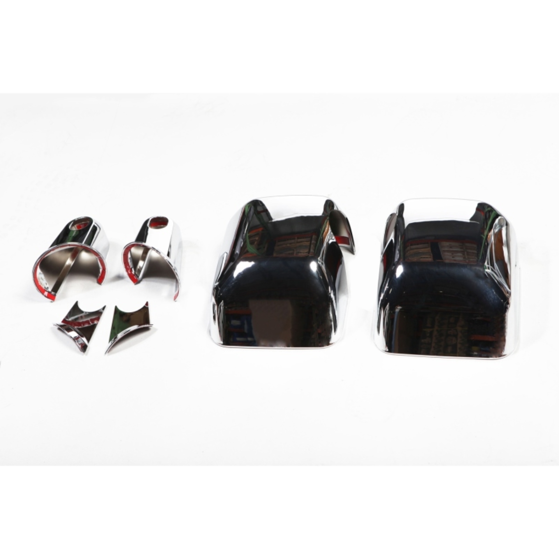 Picture of Rugged Ridge 4-Pc Mirror/Arm Cover Kit Chrome 07-18 Jeep Wrangler JK
