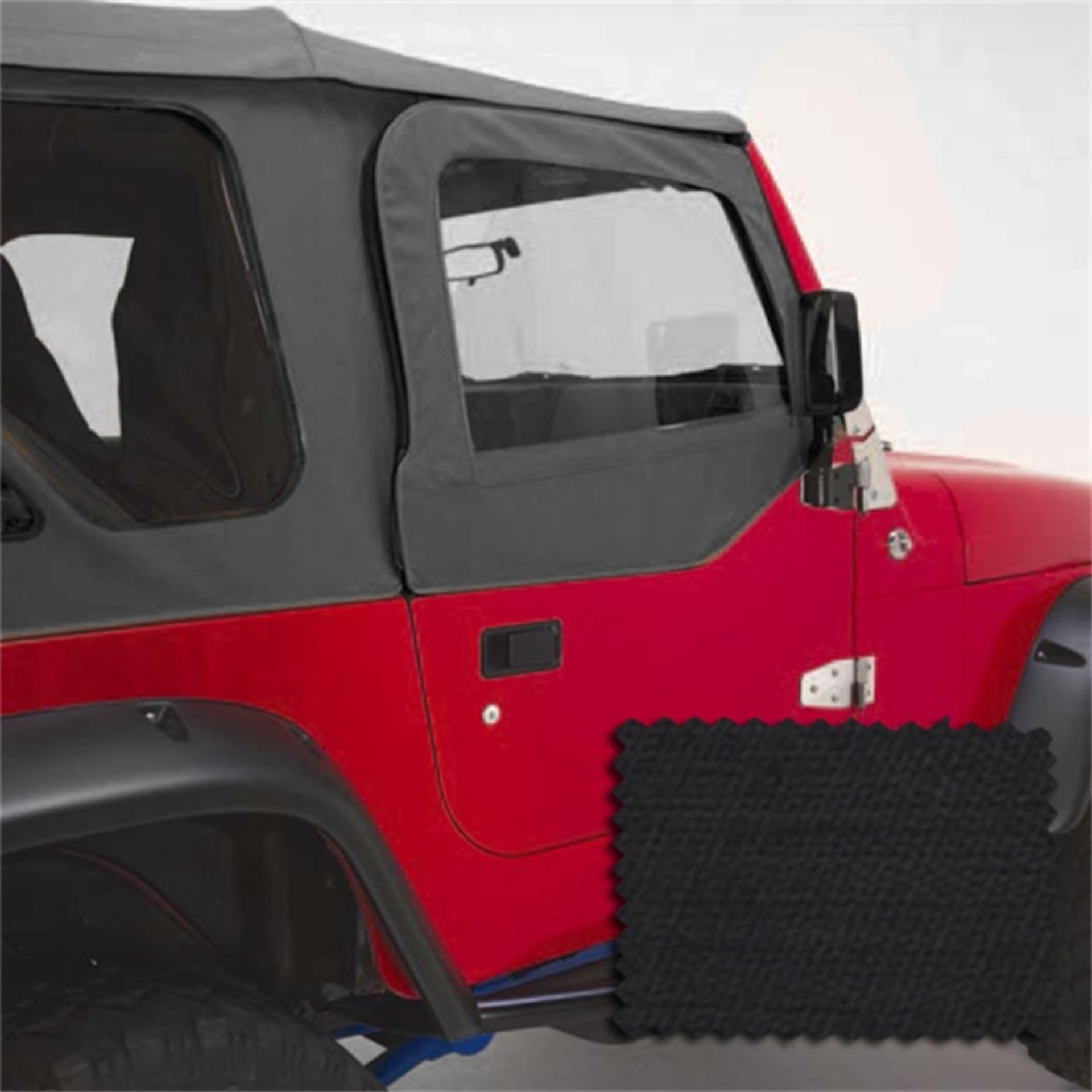 Picture of Rugged Ridge Upper Soft Door Kit Black Diamond 03-06 Jeep Wrangler