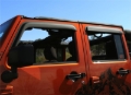 Picture of Rugged Ridge Window Visors Matte Black 07-18 4-Door Jeep Wrangler