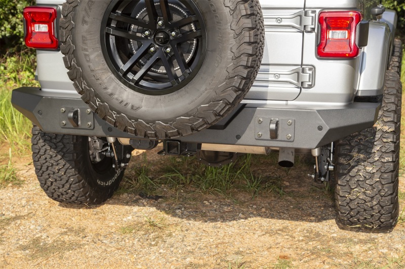 Picture of Rugged Ridge Spartan Rear Bumper Full Width 18-20 Jeep Wrangler JL