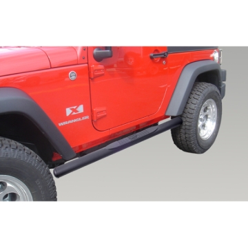 Picture of Rugged Ridge 4 1/4-In Oval Side Step Black 07-18 Jeep Wrangler JK