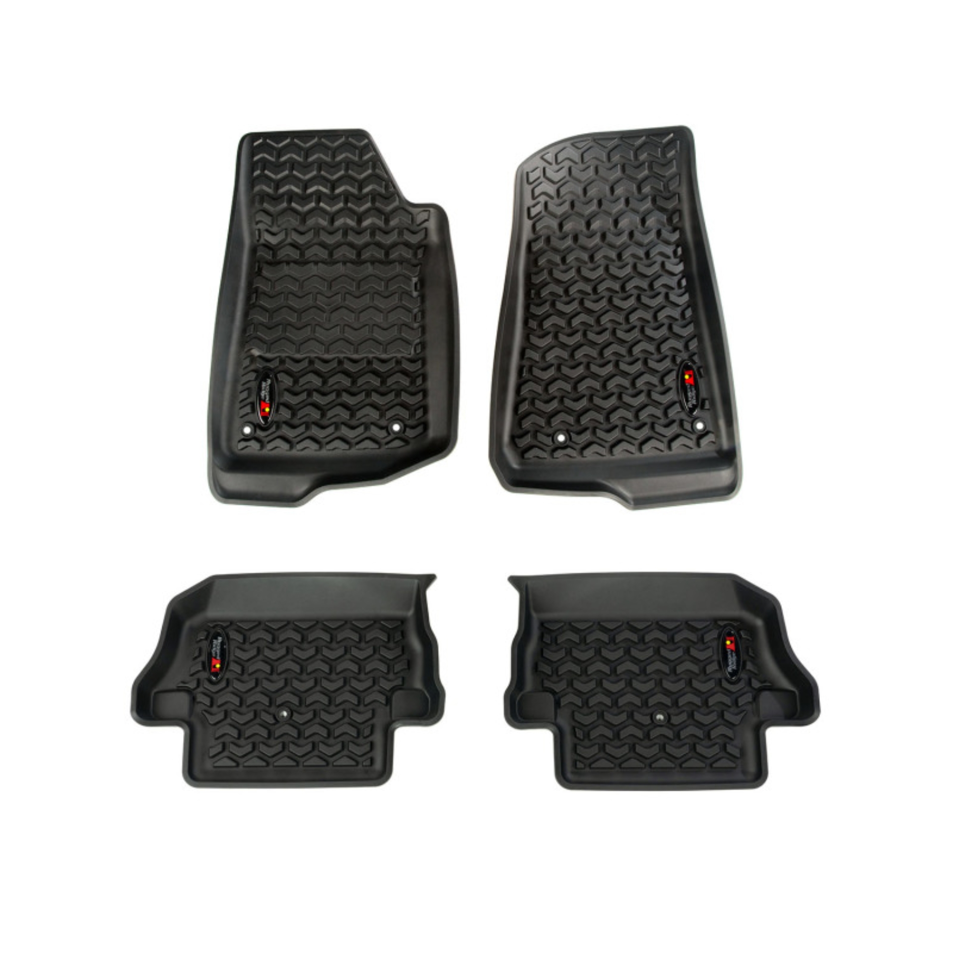 Picture of Rugged Ridge Floor Liner Kit Black F/R 18-20 Jeep Wrangler JL 2Dr