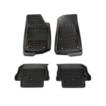 Picture of Rugged Ridge Floor Liner Kit Black F/R 18-20 Jeep Wrangler JL 2Dr