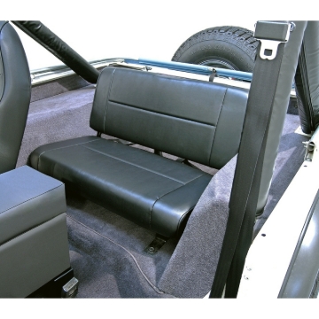 Picture of Rugged Ridge Fixed Rear Seat Black 55-95 Jeep CJ / Jeep Wrangler