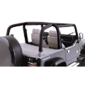 Picture of Rugged Ridge Roll Bar Cover Kit Black Denim 97-02 Jeep Wrangler