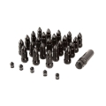 Picture of Rugged Ridge Bullet Lug Nut and Valve Stem Cap Kit Black 1/2-20