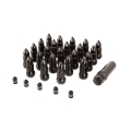 Picture of Rugged Ridge Bullet Lug Nut and Valve Stem Cap Kit Black 1/2-20