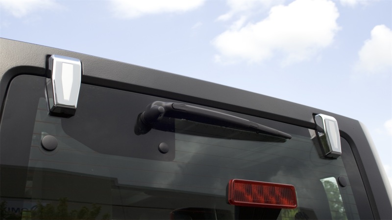 Picture of Rugged Ridge Liftgate Hinge Covers Chrome 07-18 Jeep Wrangler