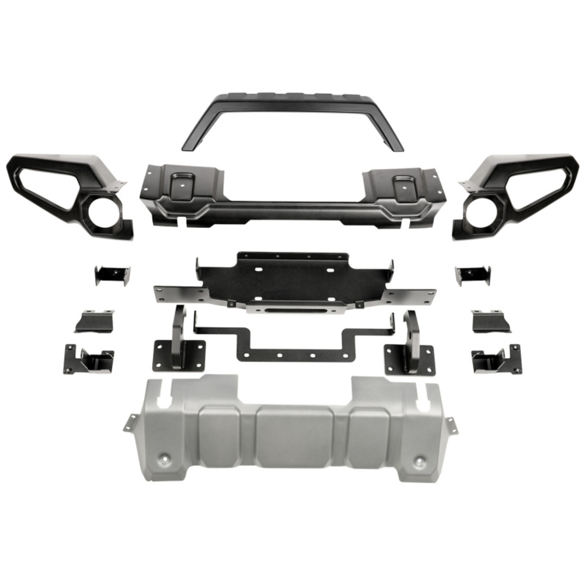 Picture of Rugged Ridge Venator Front Bumper W/Overrider & Winch Tray JL