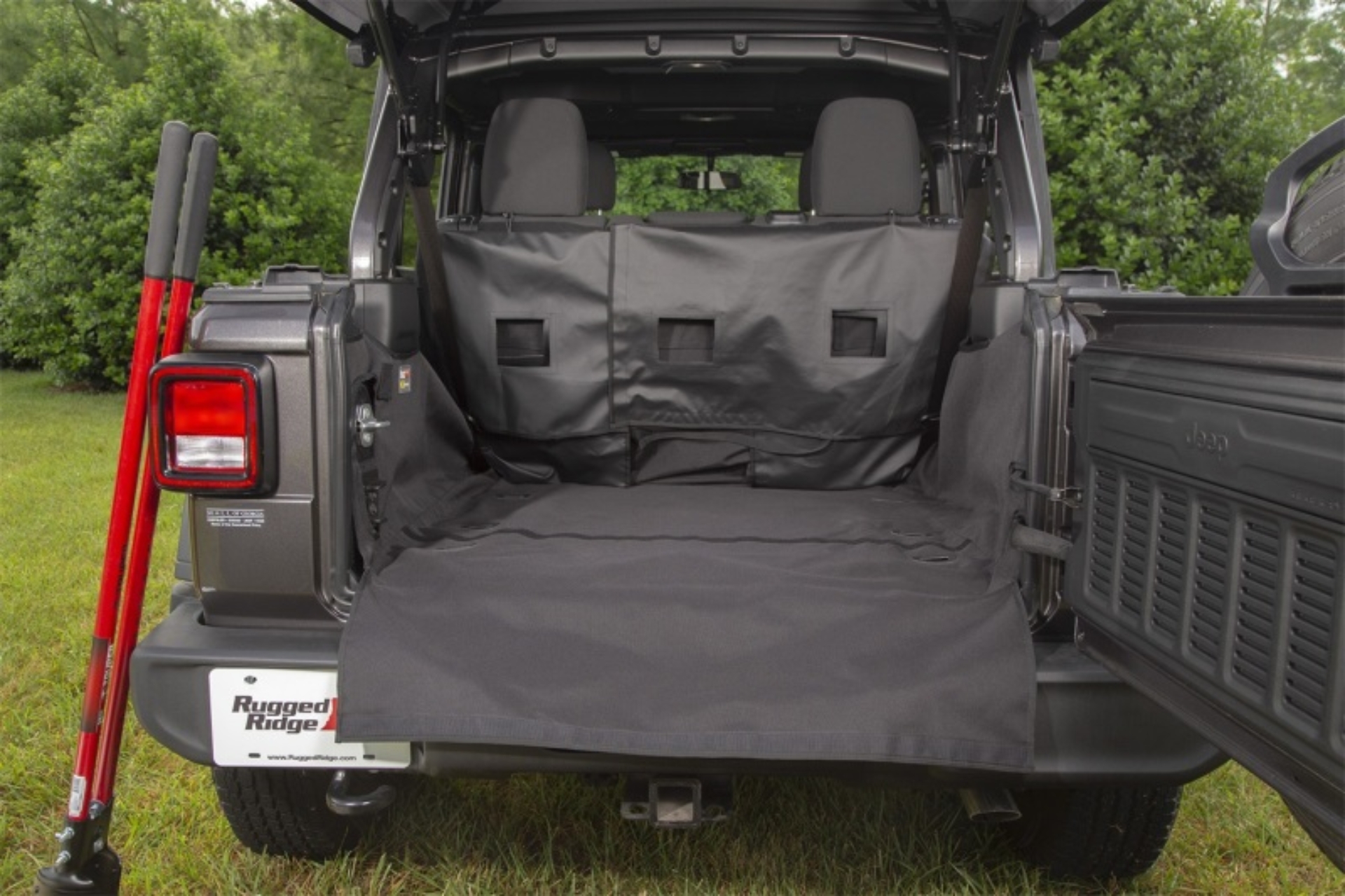 Picture of Rugged Ridge C3 Cargo Cover 18-22 Jeep Wrangler JL 4dr (Excl. 4XE Models)