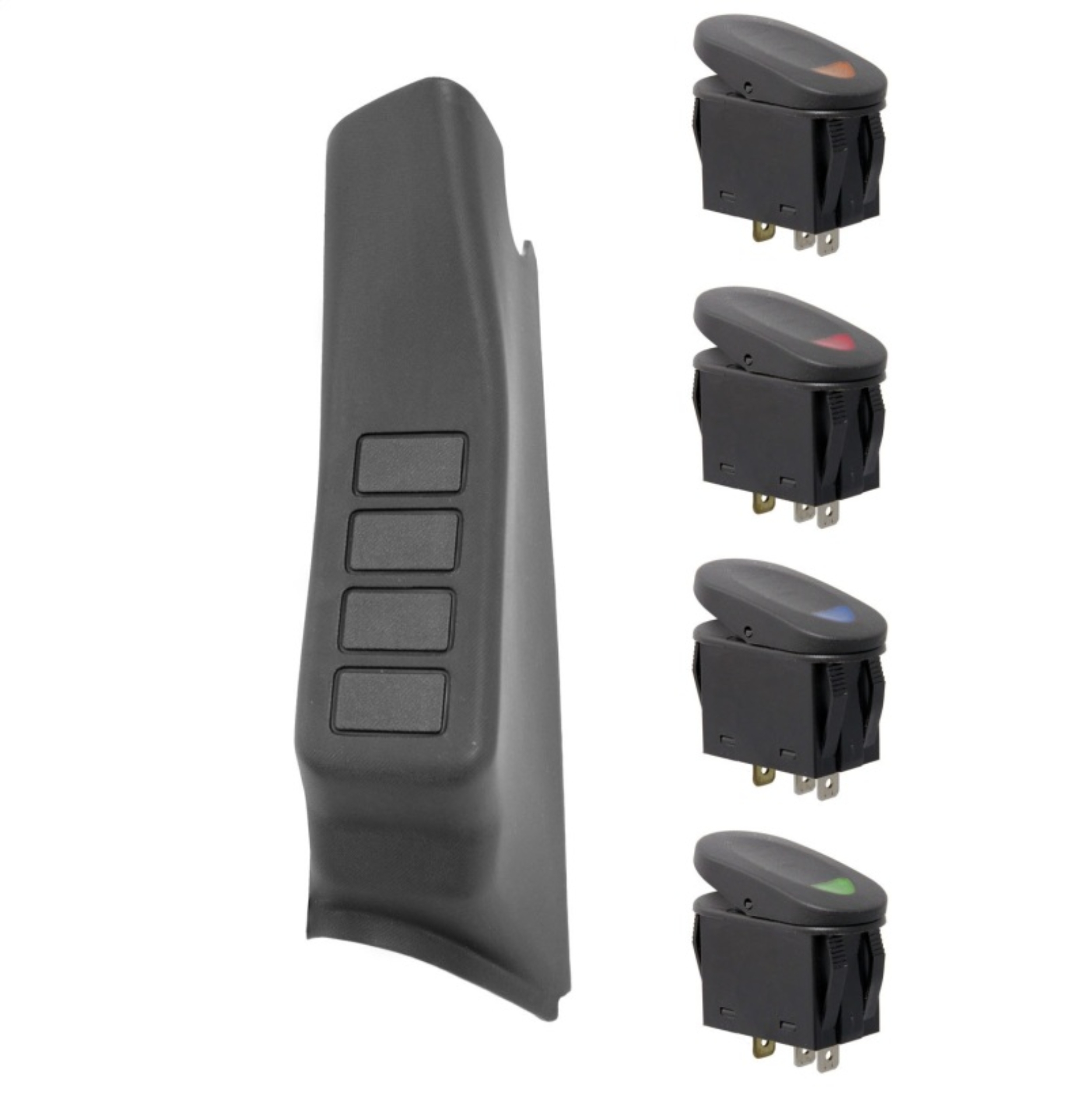 Picture of Rugged Ridge A-Pillar Switch Pod Kit Black LHD 07-10 (JK)