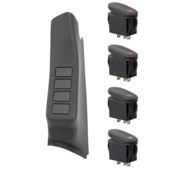 Picture of Rugged Ridge A-Pillar Switch Pod Kit Black LHD 07-10 (JK)