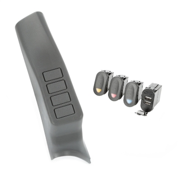 Picture of Rugged Ridge A-Pillar Pod Kit 3 Switch USB 07-10 JK/JKU