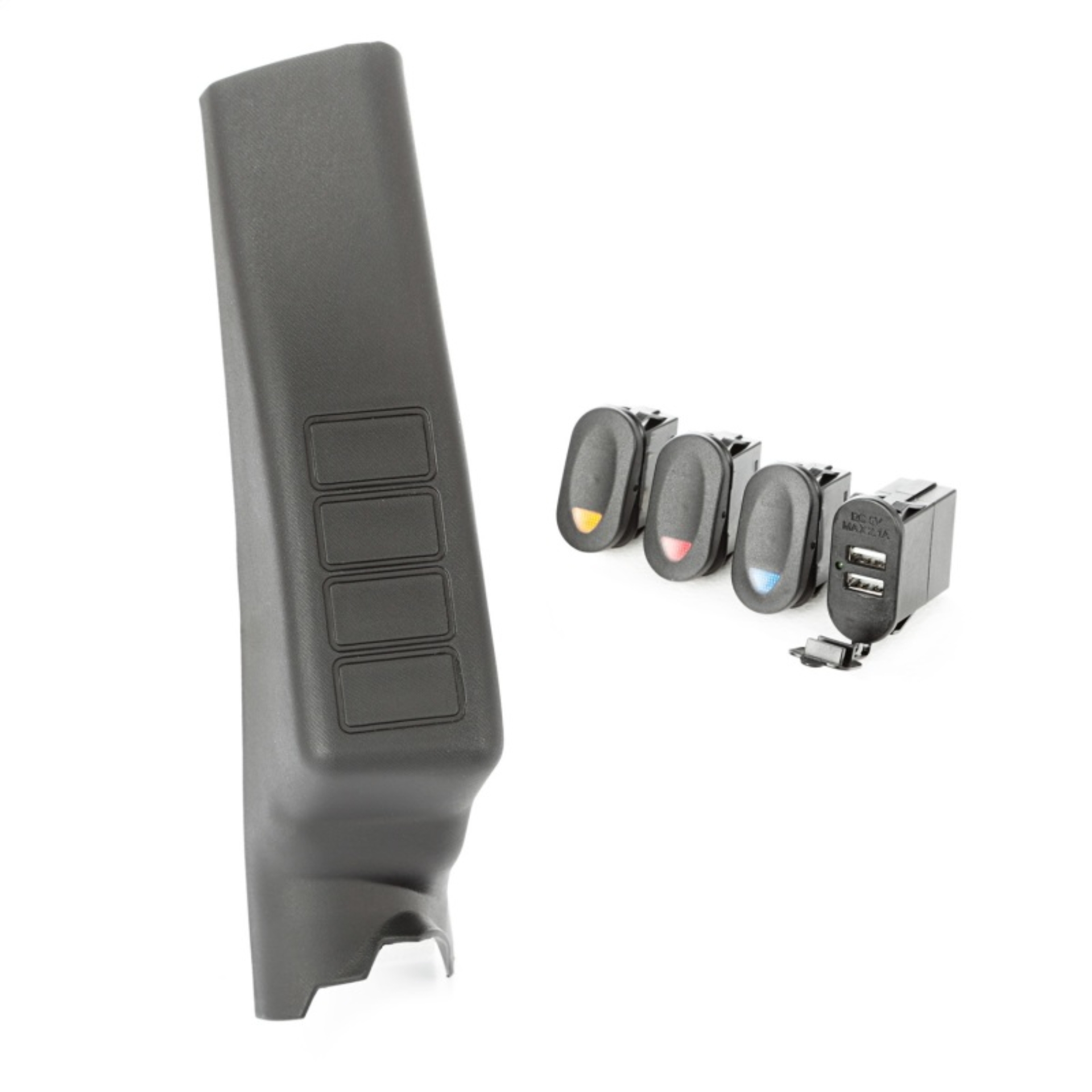 Picture of Rugged Ridge A-Pillar Pod Kit 3 Switch USB 11-18 JK/JKU