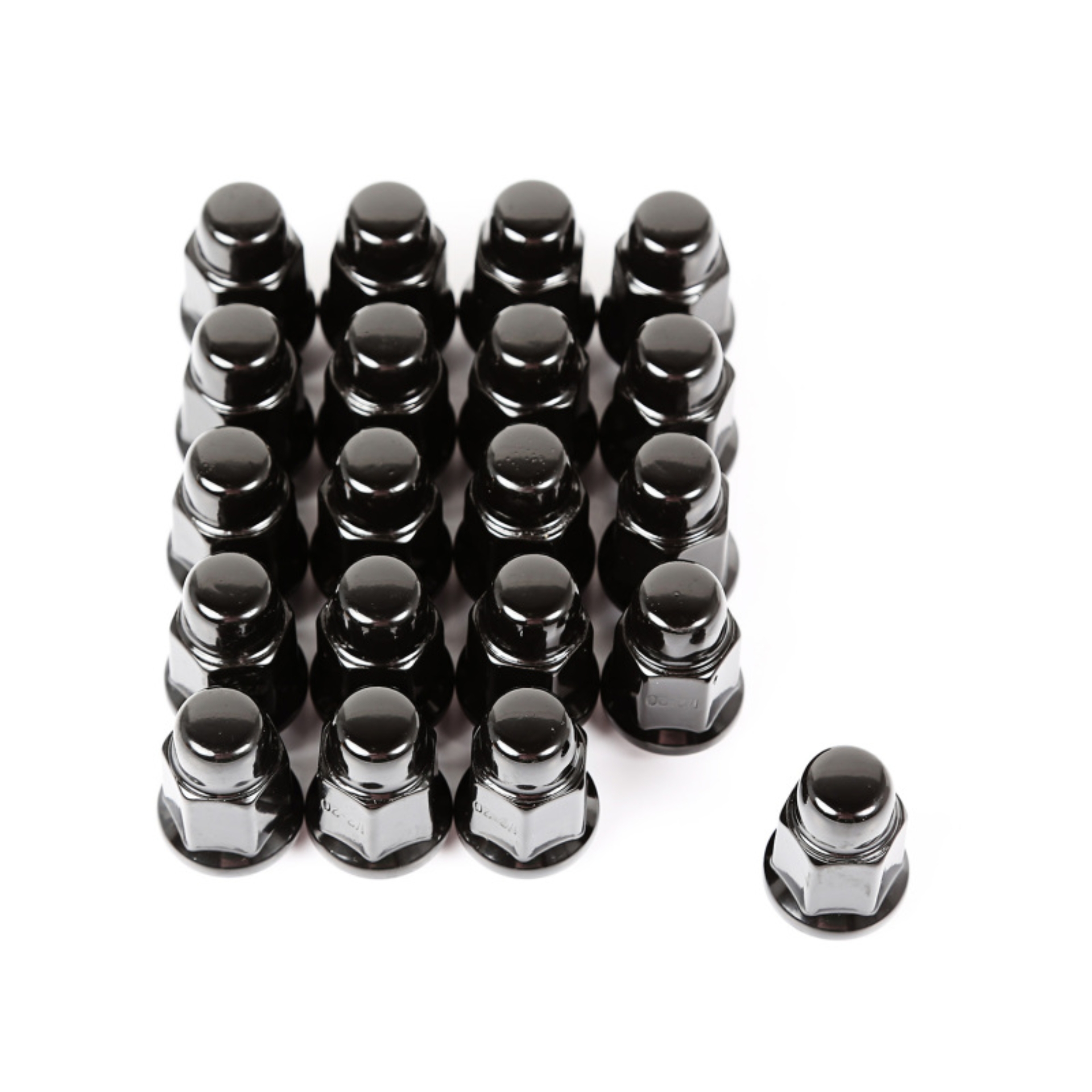 Picture of Rugged Ridge Wheel Lug Nut Set of 20 Black 1/2-20