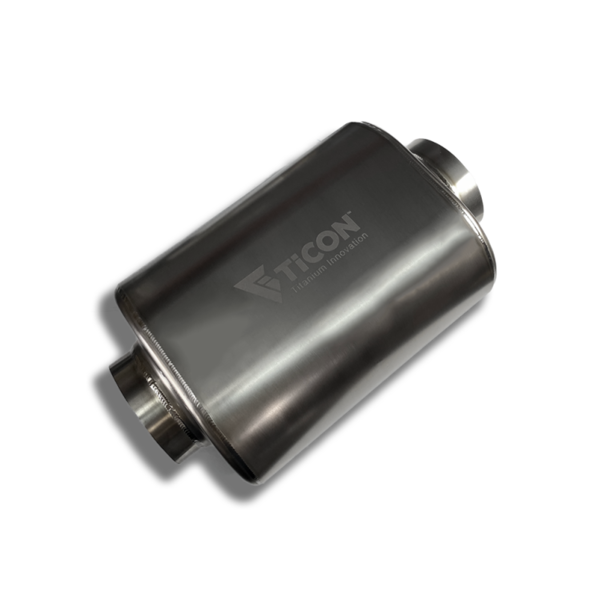 Picture of Ticon Industries 17in OAL 3.5in In/Out Ultralight Titanium Muffler - 1mm Thickness