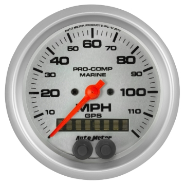 Picture of Autometer Marine Silver Ultra-Lite 3-3/8in 120MPH GPS Speedometer Gauge