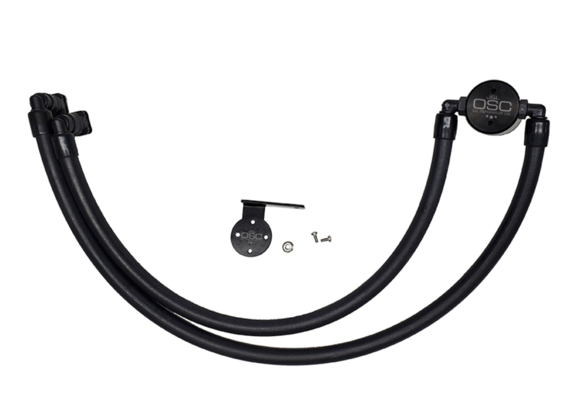 Picture of J&L 17-22 Ford F-250 6.2L/7.3L Passenger Side Oil Separator 3.0 - Black Anodized
