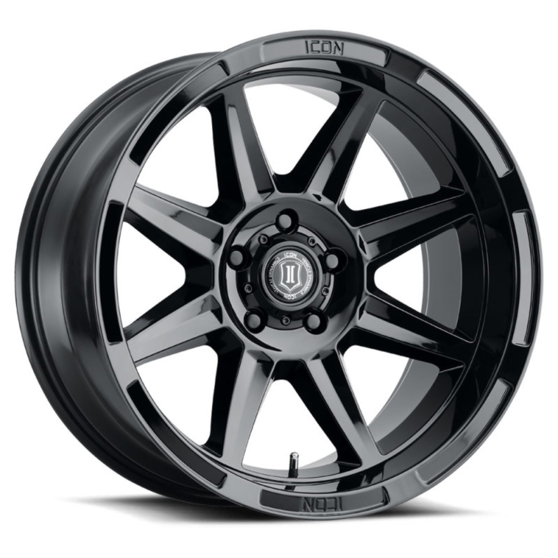 Picture of ICON Bandit 20x10 5x5 -24mm 4.5in BS 71.50mm Bore Gloss Black Wheel