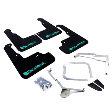 Picture of Rally Armor 15-21 Subaru WRX/STI Black UR Mud Flap w/Teal Altered Font Logo