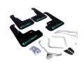 Picture of Rally Armor RAL UR Blk Flap/Teal Logo Mud Flaps - MF32-UR-BLK/TL-X