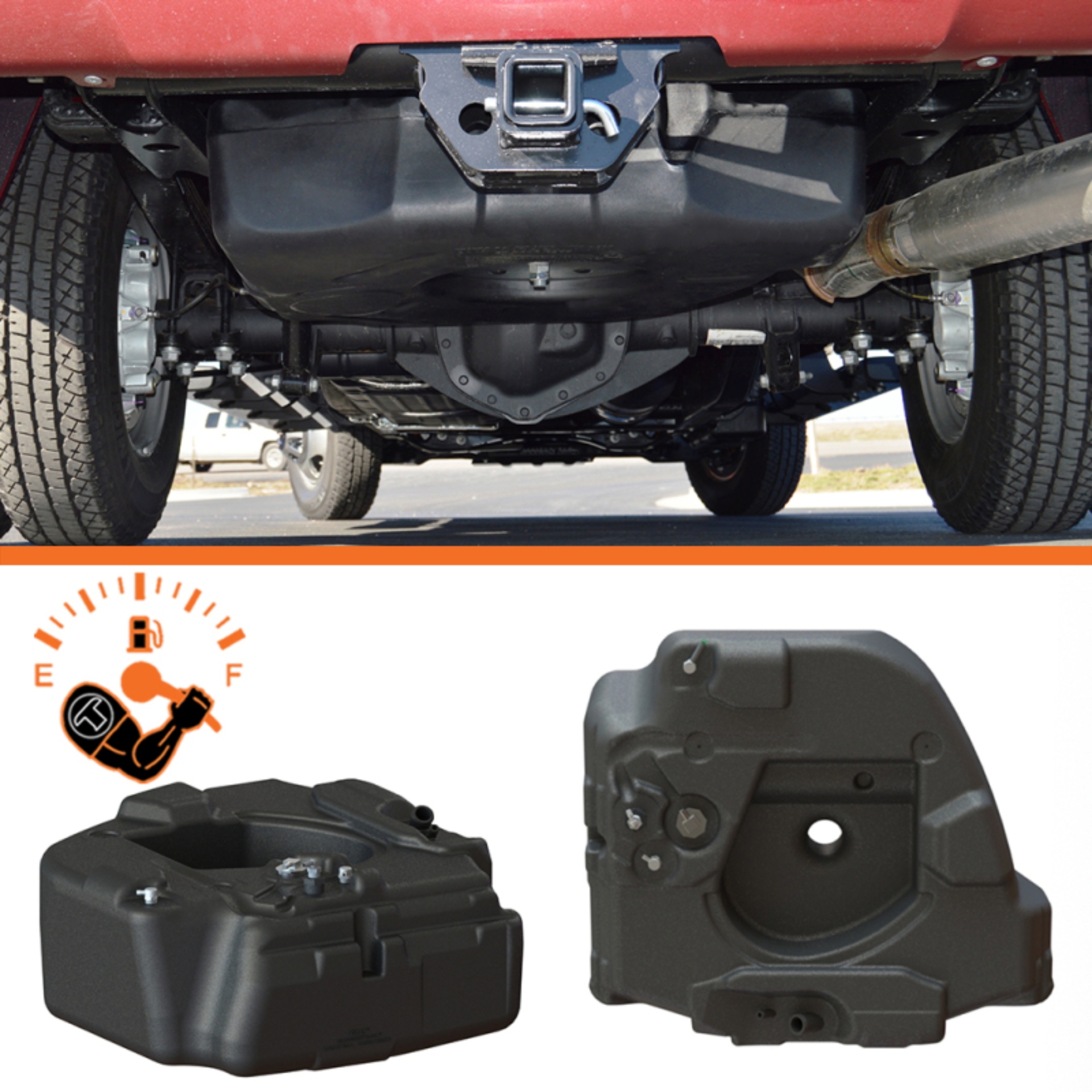 Picture of Titan Fuel Tanks 13-21 Dodge/RAM 2500/3500 30 Gallon Spare Tire Auxiliary Fuel System