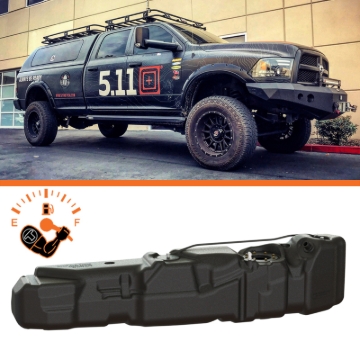 Picture of Titan Fuel Tanks 13-24 RAM 2500/3500 Cummins Crew Cab Long Bed 55 Gallon XXL Mid-Ship Fuel Tank
