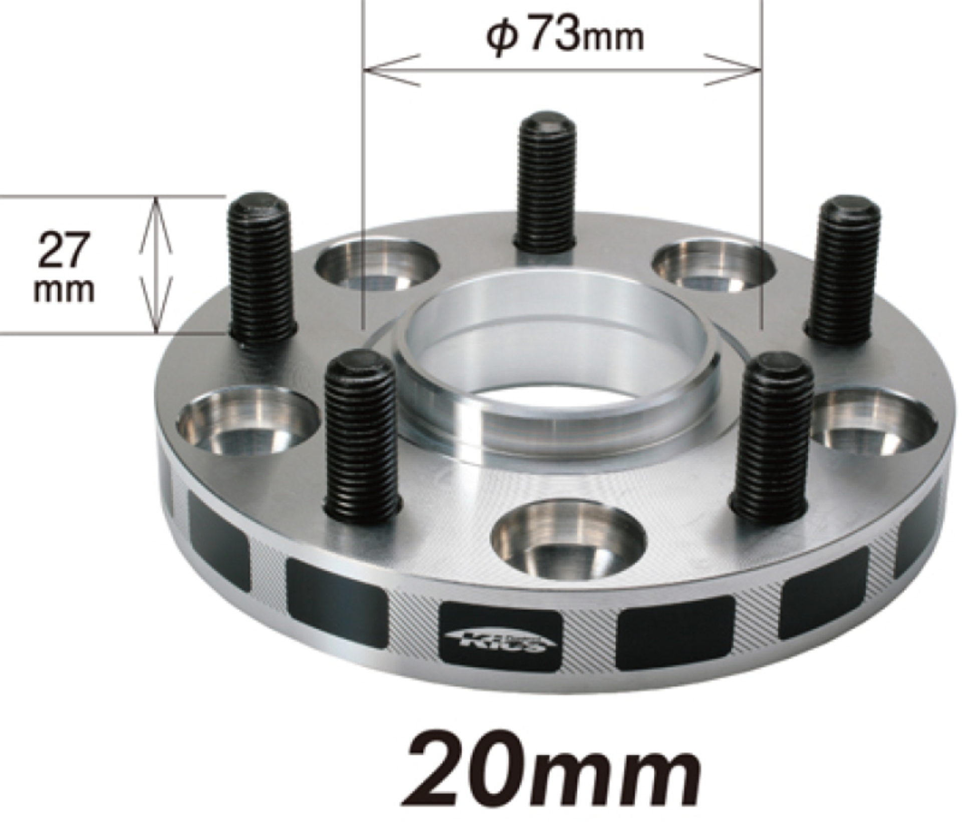 Picture of Project Kics 20mm Thick 12x1.50 60mm Hub 5x114.3 Wide Tread Spacers
