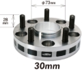 Picture of Project Kics 30mm Thick 12x1.50 67mm Hub 5x114.3 Wide Tread Spacers