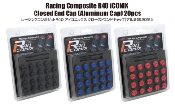 Picture of Project Kics 12x1.50 R40 Iconix Aluminum Cap Set - Black (20 Pcs)