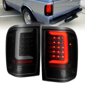 Picture of ANZO 1993-1997 Ford  Ranger LED Tail Lights w/ Light Bar Black Housing Smoked Lens