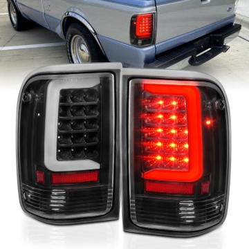 Picture of ANZO 1993-1997 Ford  Ranger LED Tail Lights w/ Light Bar Black Housing Clear Lens