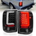 Picture of ANZO 1993-1997 Ford  Ranger LED Tail Lights w/ Light Bar Black Housing Clear Lens