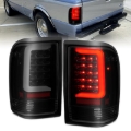 Picture of ANZO 1993-1997 Ford  Ranger LED Tail Lights w/ Light Bar Black Housing Smoked Lens